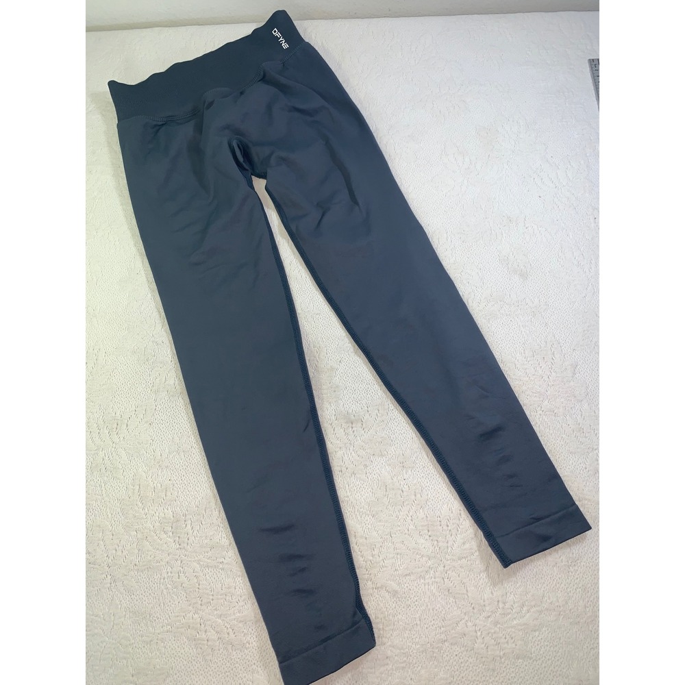 DFYNE Dynamic Seamless Scrunch Butt Leggings Slate Blue Gray Small